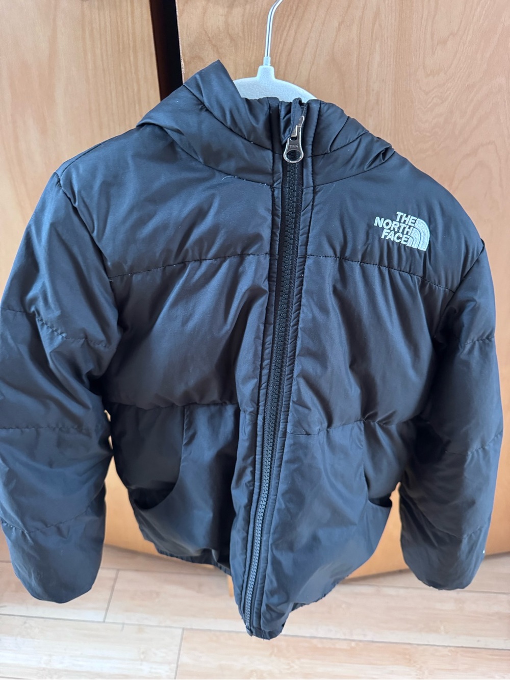 The North Face Kids Black Hooded Puffer Jacket